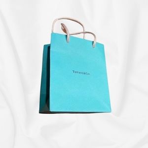 TIFFANY & CO Small Gift Bag in Blue￨(Size 5" x 6" x 3")